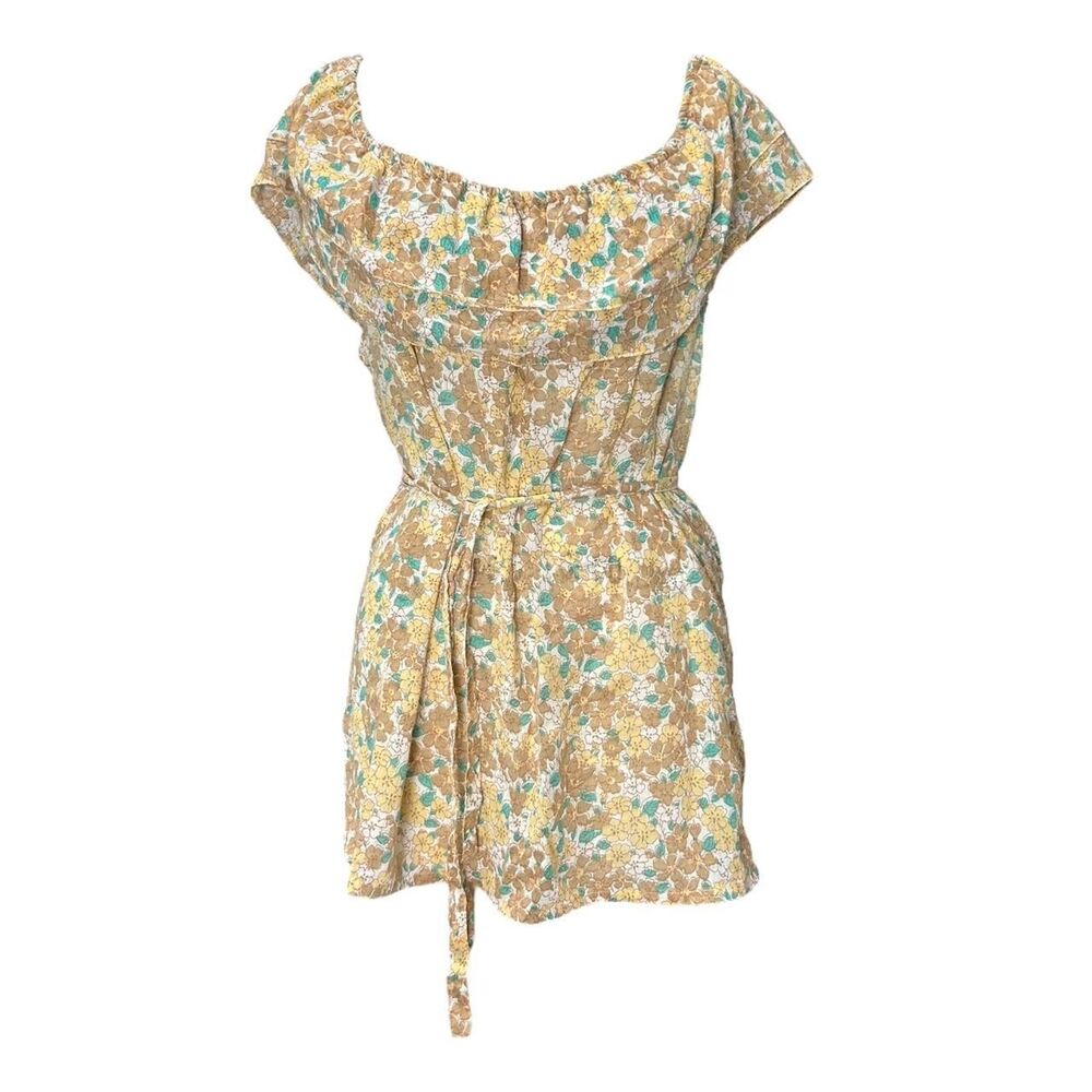 Unbranded Women's Tan and Yellow Blouse